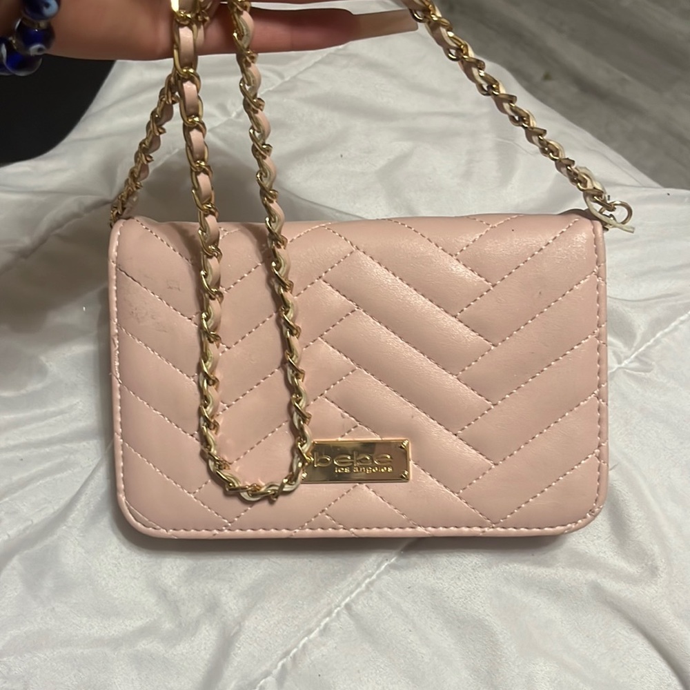 light pink cross body bag